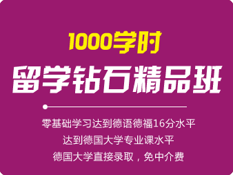 德語1000學時(shí)留學鑽石精品班